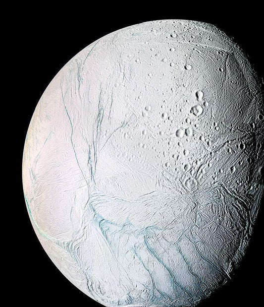 Saturn's moon Enceladus by NASA