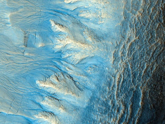 Side of an impact crater of Mars by NASA