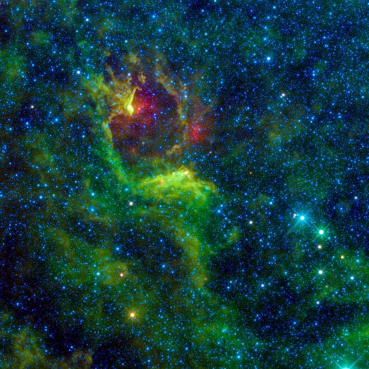 Green and Red Nebula by NASA