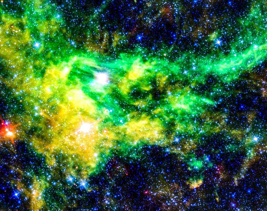 Green Nebula Clouds, by NASA