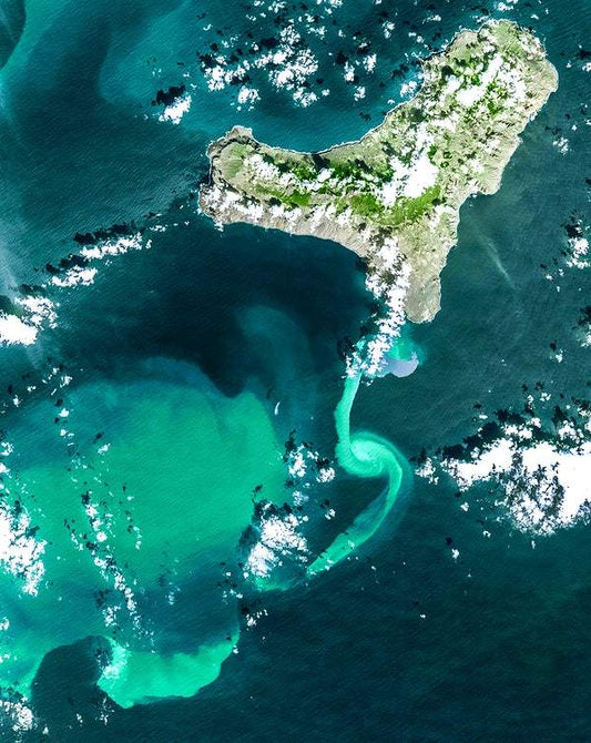 Underwater volcanic eruption by NASA