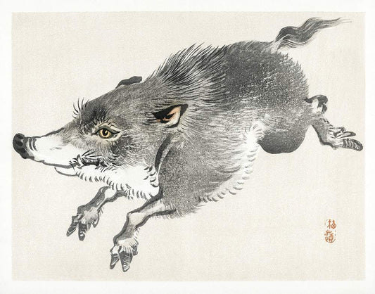 Wolf by Kōno Bairei (1913)