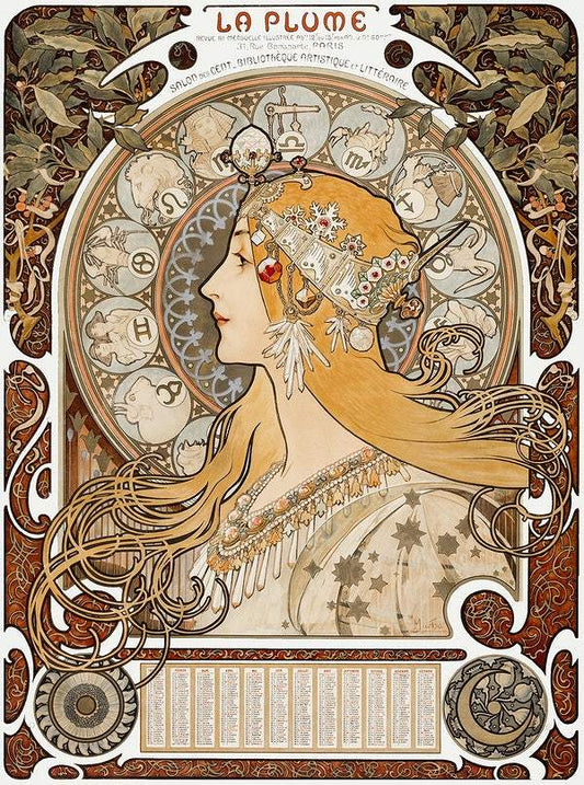 Zodiaque or La Plume (ca. 1896–1897) by Alphonse Maria Mucha
