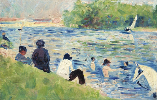 Bathers (Study for "Bathers at Asnières") (ca. 1883–1884) by Georges Seurat