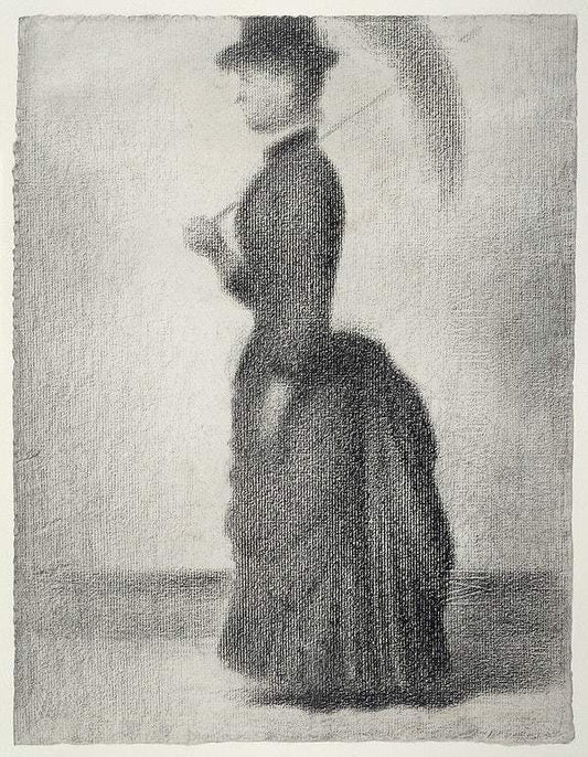 Woman Walking with a Parasol (study for La Grande Jatte) (1884) by Georges Seurat