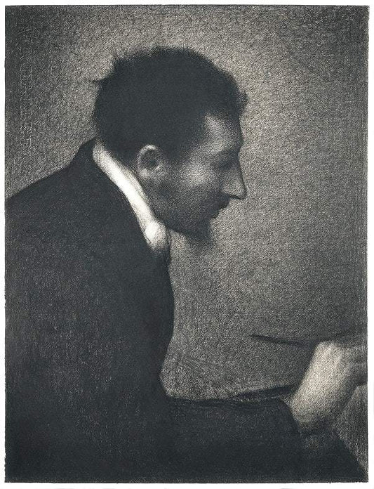 Aman-Jean, Portrait of Edmond Francois Aman-Jean (ca. 1882–1883) by by Georges Seurat