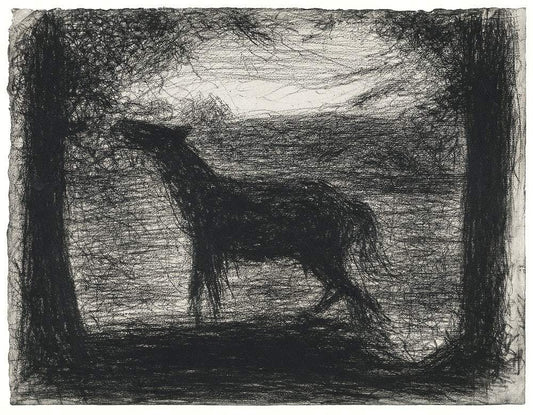 Foal, Le Poulain (ca. 1882–1883) by by Georges Seurat