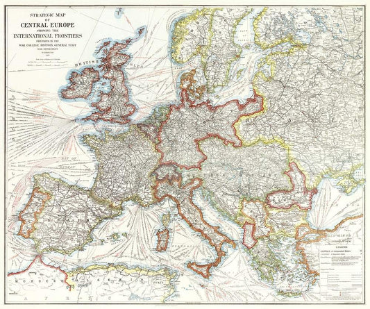 Strategic map of Central Europe (1915)