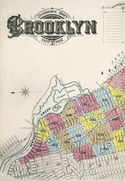 Sanborn Fire Insurance Map from Brooklyn, Kings County, New York (1888) by Sanborn Map Company
