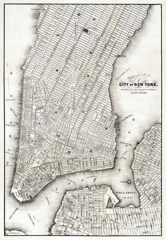 Map of the city of New York (ca. 1850)