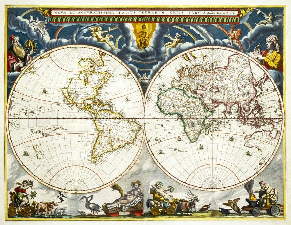 Nova et accuratissima totius terrarum orbis tabula (ca. 1648–1664) by Joan Blaeu