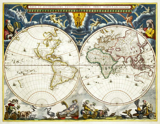 Nova et accuratissima totius terrarum orbis tabula (ca. 1648–1664) by Joan Blaeu