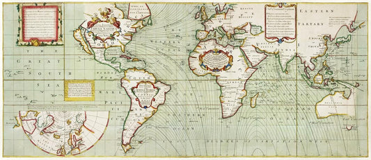 World Map of 1700 (Samuel Thornton)