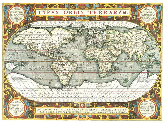 Typus orbis terrarum (1587–1595) by Abraham Ortelius