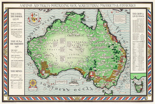 A Map of Australia (1930) by MacDonald Gil