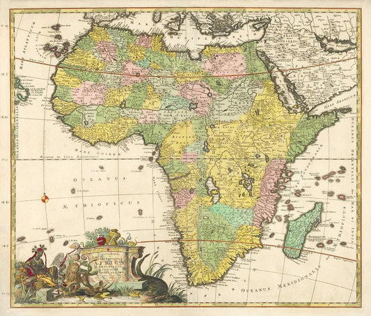 Kaart van Afrika (ca. 1690) by Carel Allard