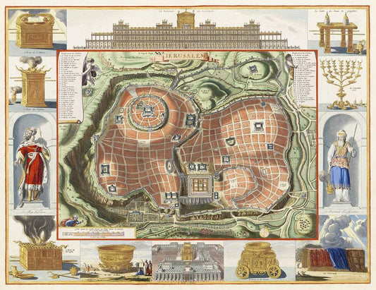 Gezicht op de Tempelberg van Jeruzalem vanuit het oosten (1652–1708)
