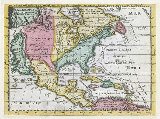 Kaart van Noord-Amerika (1735) from erven J. Ratelband & Co