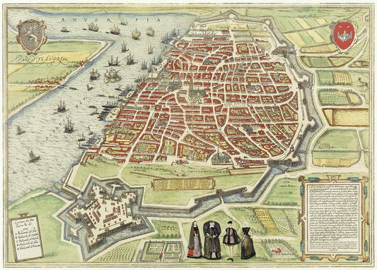 View of Antwerp from Braun and Hogenberg's Civitates Orbis Terrarum (1572–1594)