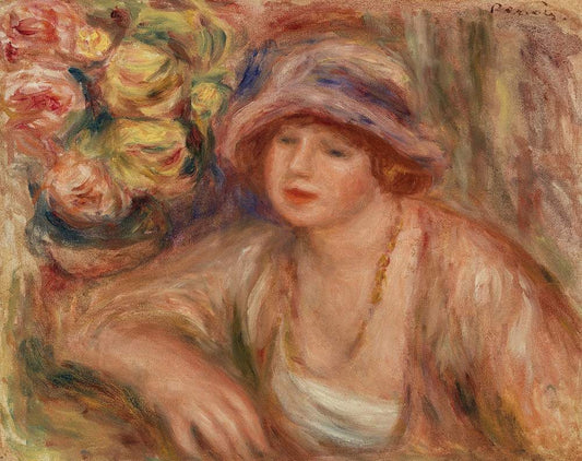 Woman Leaning (1918) by Pierre-Auguste Renoir