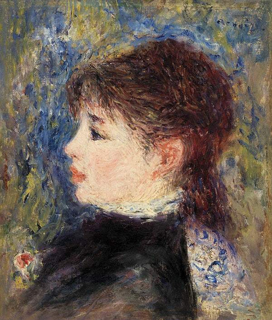 Young Woman with Rose (1877) by Pierre-Auguste Renoir