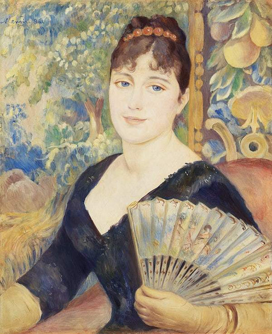 Woman with Fan (1886) by Pierre-Auguste Renoir