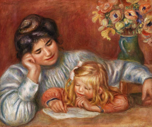 Writing Lesson (1905) by Pierre-Auguste Renoir