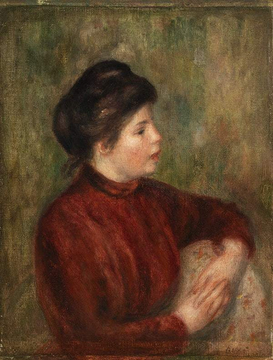 Woman Leaning on a Chair (1891) by Pierre-Auguste Renoir