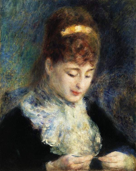 Woman Crocheting (1877) by Pierre-Auguste Renoir