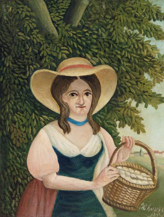 Woman with Basket of Eggs by Henri Rousseau.