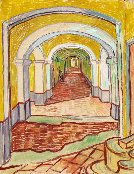 Corridor in the Asylum (1889) by Vincent Van Gogh