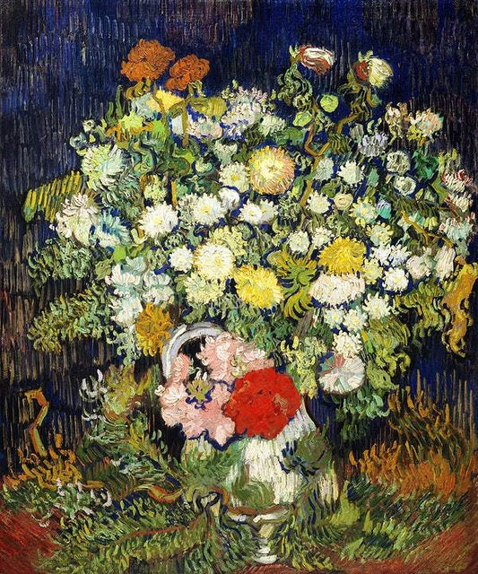 Bouquet of Flowers in a Vase (1890) by Vincent Van Gogh
