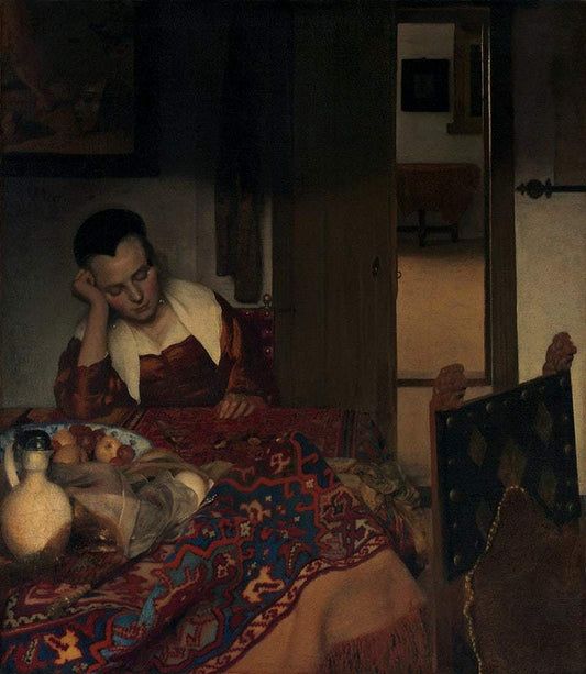 A Maid Asleep (ca.1656–1657) by Johannes Vermeer