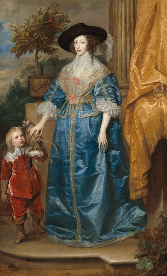 Queen Henrietta Maria with Sir Jeffrey Hudson by Anthony van Dyck 1633