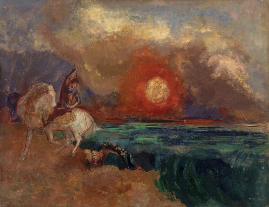 Saint George and the Dragon (Saint Georges et le dragon) (1909—1910) by Odilon Redon