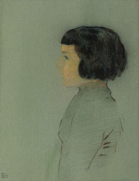 Young Woman in Profile (1910) by Odilon Redon