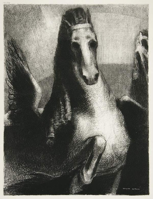 Winged Horse (1883) by Odilon Redon