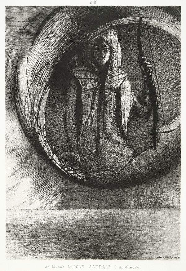 And Over There, the Astral Idol, the Apotheosis (1891) by Odilon Redon