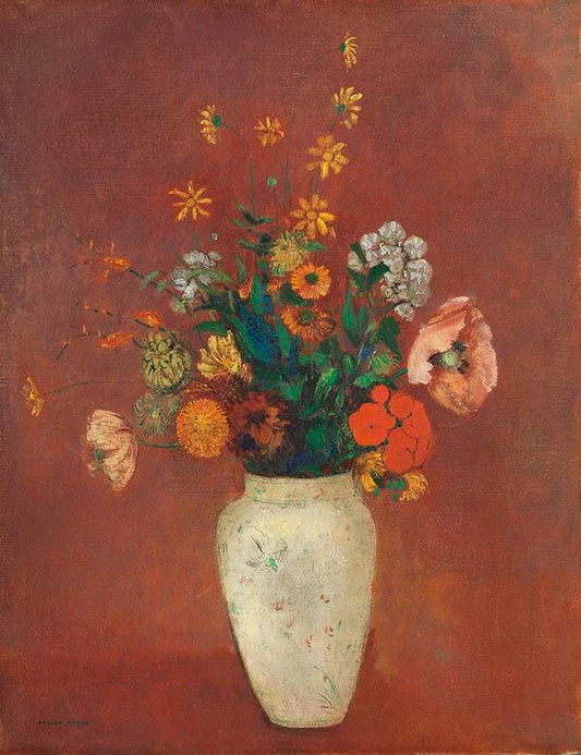 Bouquet in a Chinese Vase (1912—1914) by Odilon Redon