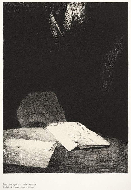 To All Appearances, It Has a Hand of Flesh and Blood Just Like My Own (1896) by Odilon Redon