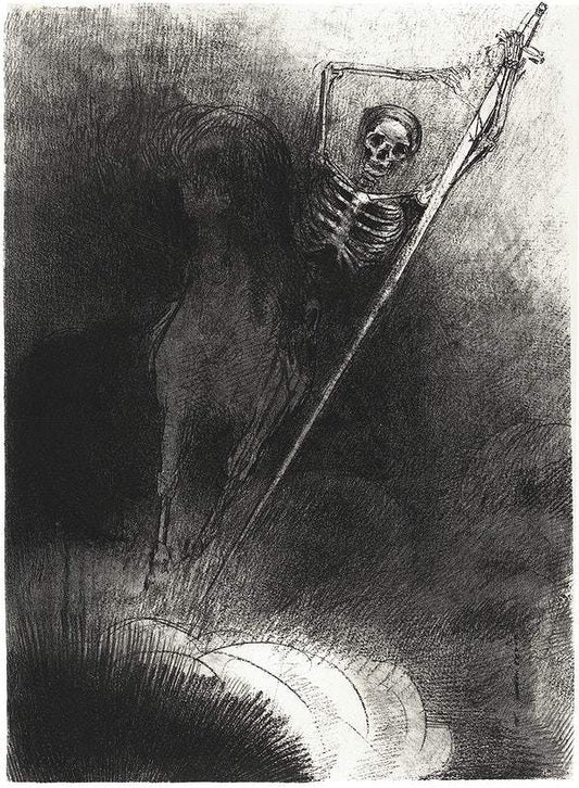 And His Name That Sat on Him Was Death (1899) by Odilon Redon