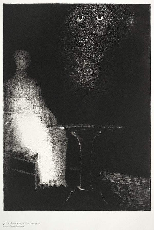Below, I Saw the Vaporous Contours of a Human Form (1896) by Odilon Redon