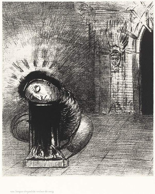 A Long Chrysalis, the Color of Blood (1889) by Odilon Redon