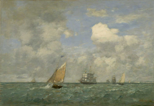 Boats Leaving Le Havre by Eugène Boudin 1887