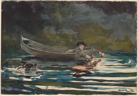 Hound and Hunter Sketch by Winslow Homer 1892