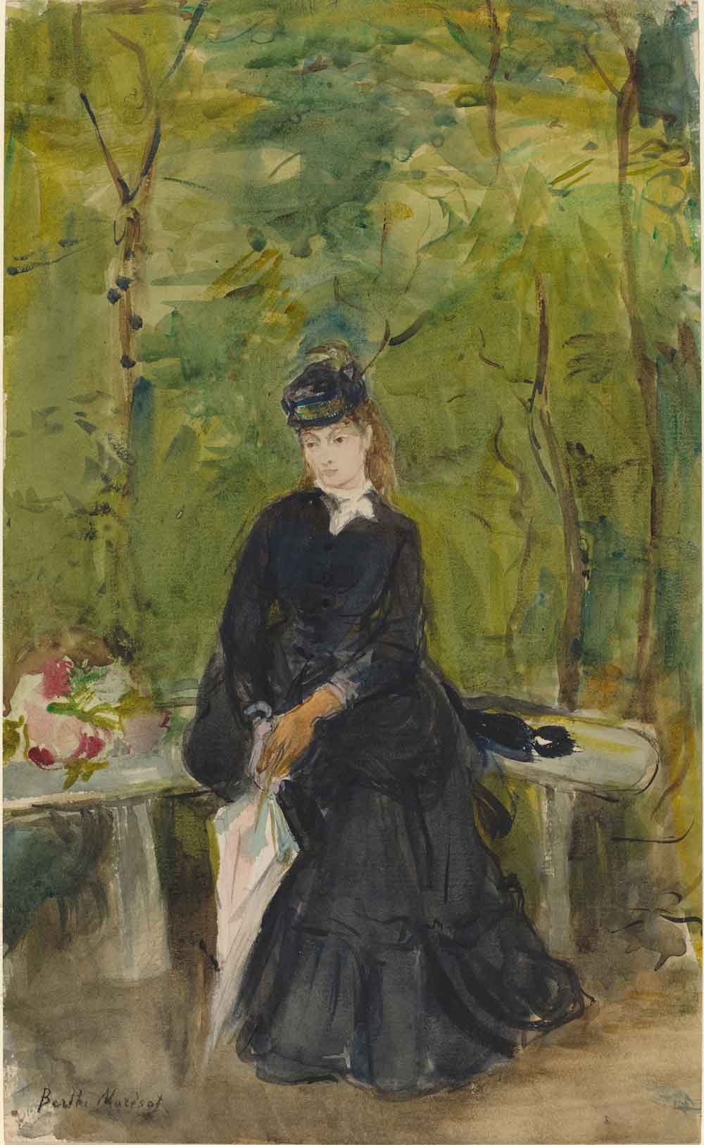 The Artist's Sister Edma Seated by Berthe Morisot 1864