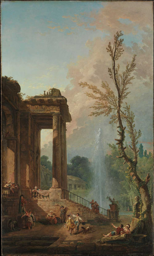 The Portico of a Country Mansion by Hubert Robert 1773