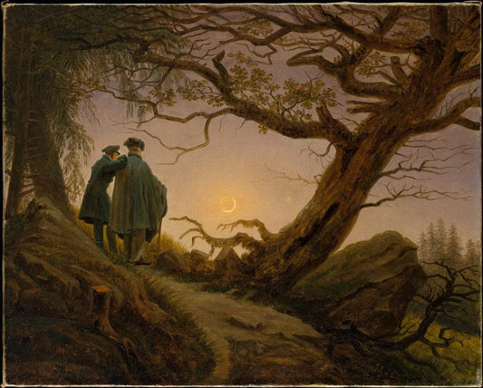 Two Men Contemplating the Moon by Caspar David Friedrich 1830
