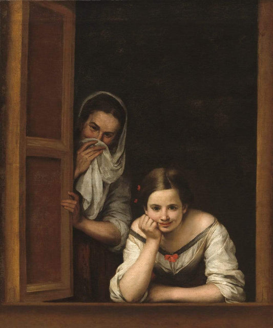 Two women at a window by Bartolomé Esteban Murillo 1660