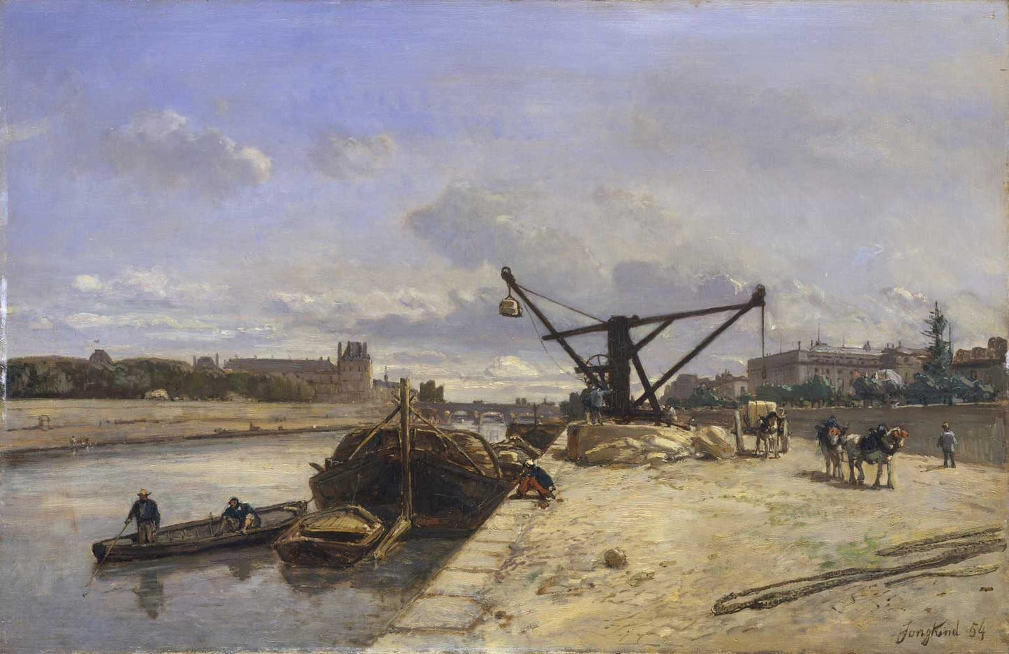 View from the Quai d'Orsay by Johan Barthold Jongkind 1854
